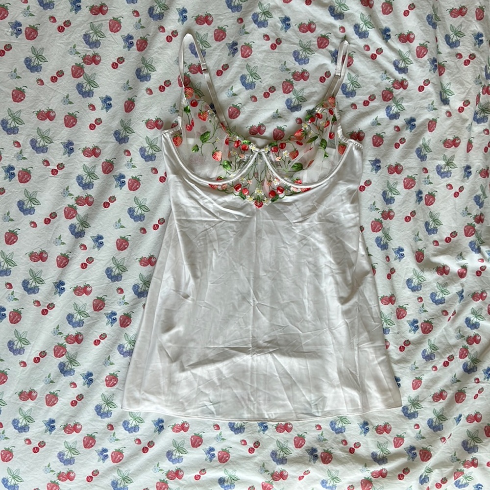 Victoria’s Secret fruit cottage core white teddy